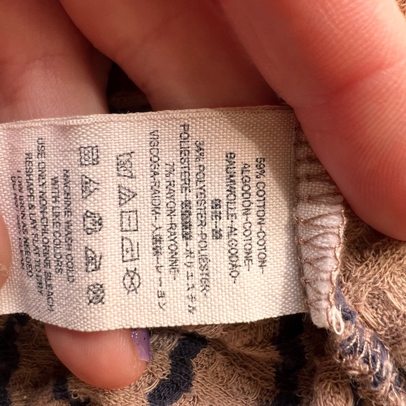 Free people size extra small thermal, long sleeve, peplum shirt - Picture 3 of 8